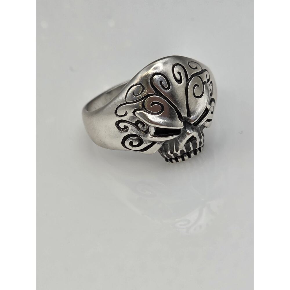 SKULL STERLING SILVER 925 RING SIZE 7.5